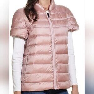 Martha Stewart Down Vest Mauve Short Sleeve Puffer Jacket Gorpcore L